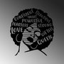 Wallity Love Fearless Smart - 473 Escultura de pared de metal negra
